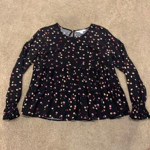 POPSUGAR-Women’s Floral Blouse Sz S